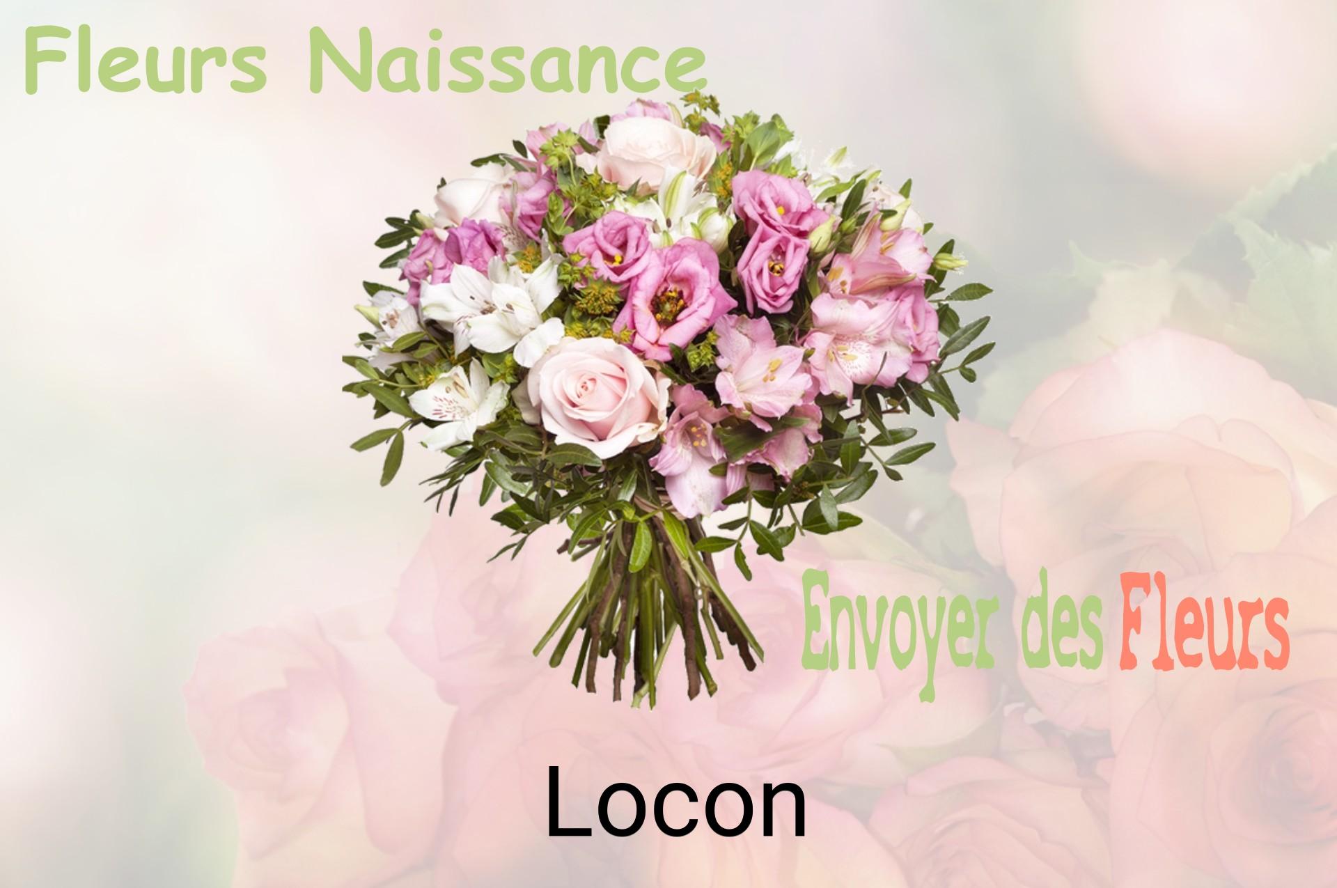 Bouquet de fleurs de naissance livré à Locon