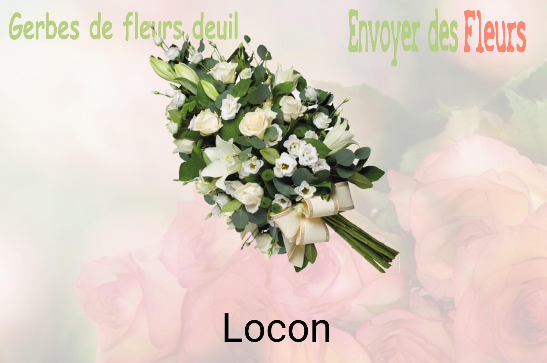 Gerbe de fleurs de deuil livrée à Locon